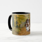 Unbekümmerte Königcharles Spaniel-Tasse Tasse (Vorderseite Links)