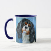 Unbekümmerte Königcharles Spaniel-Tasse Tasse (Links)