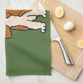 Unbekümmerte Königcharles Spaniel-Weihnachtskunst Geschirrtuch (Viertel Falte)