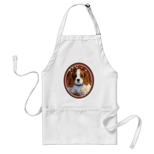 Unbekümmerte Königcharles Spanielgeschenke u. Schürze (Vorne)