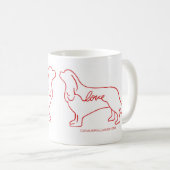 Unbekümmerte Liebe-Kaffee-Tasse Tasse (VorderseiteRechts)