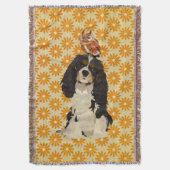 Unbekümmerte Spaniel-u. Eulen-Wurfs-Decke Decke (Vorderseite Vertikal)