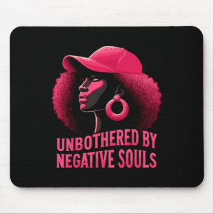 Unbekümmerte Sy Black Queen Afroamerikanerin Mousepad