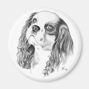 Unbekümmerter König Charles Drawing Magnet