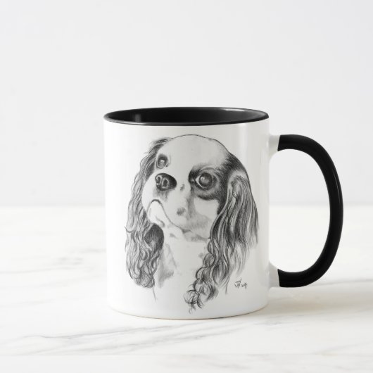 Unbekümmerter König Charles Drawing Tasse (Rechts)