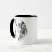 Unbekümmerter König Charles Drawing Tasse (Vorderseite Links)