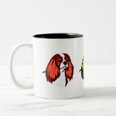 Unbekümmerter König Charles Mug Zweifarbige Tasse (Links)