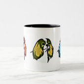 Unbekümmerter König Charles Mug Zweifarbige Tasse (Mittel)