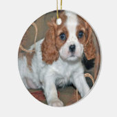 Unbekümmerter König Charles Puppy Ornament (Links)