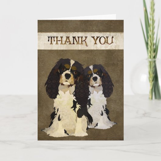 Unbekümmerter König Dogs Thank You Card Dankeskarte (Vorderseite)