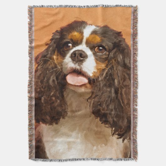 Unbekümmerter Königcharles Spaniel Decke (Vorderseite Vertikal)
