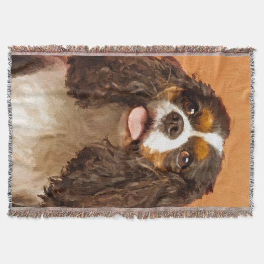 Unbekümmerter Königcharles Spaniel Decke (Vorderseite)