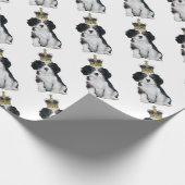 Unbekümmerter Königcharles Spaniel Geschenkpapier (Ecke)