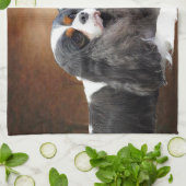 Unbekümmerter Königcharles Spaniel Geschirrtuch (Gefaltet)