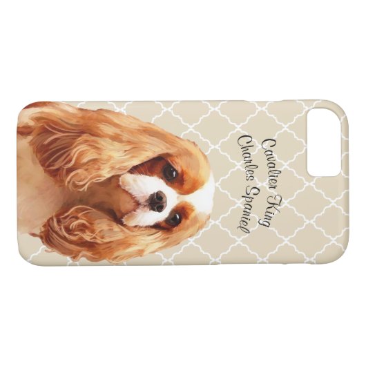 Unbekümmerter Königcharles Spaniel-Handy-Fall Case-Mate iPhone Hülle (Rückseite (Horizontal))