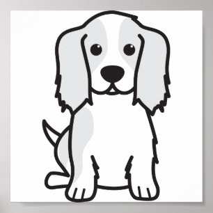 Unbekümmerter Königcharles Spaniel-HundeCartoon Poster