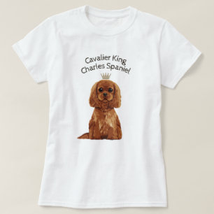 Unbekümmerter Königcharles Spaniel-illustrierter T T-Shirt