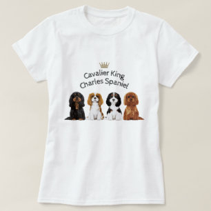 Unbekümmerter Königcharles Spaniel-illustrierter T T-Shirt