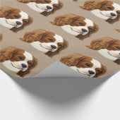 Unbekümmerter Königcharles Spaniel im Porträt Geschenkpapier (Ecke)