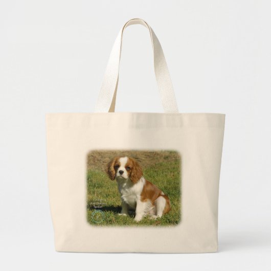 Unbekümmerter Königcharles Spaniel Jumbo Stoffbeutel (Vorne)