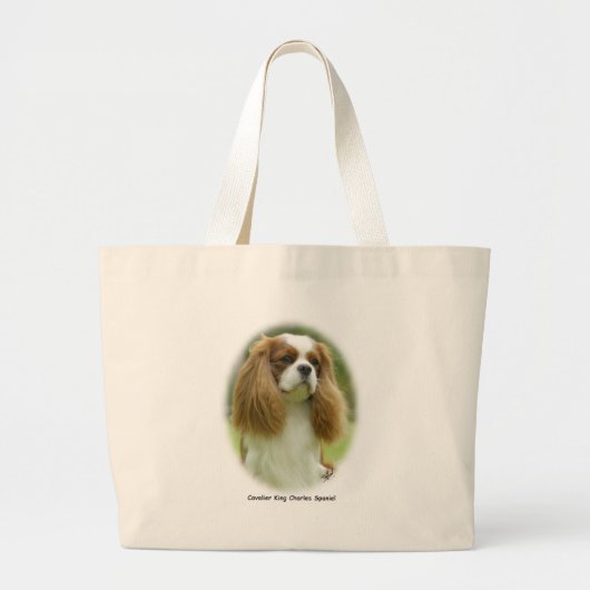 Unbekümmerter Königcharles Spaniel Jumbo Stoffbeutel (Vorne)