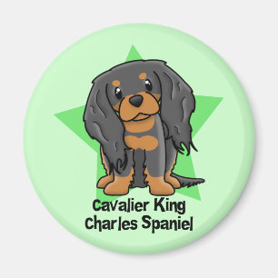 Unbekümmerter Königcharles Spaniel Kawaii Magnet