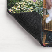 Unbekümmerter Königcharles Spaniel Mousepad (Ecke)