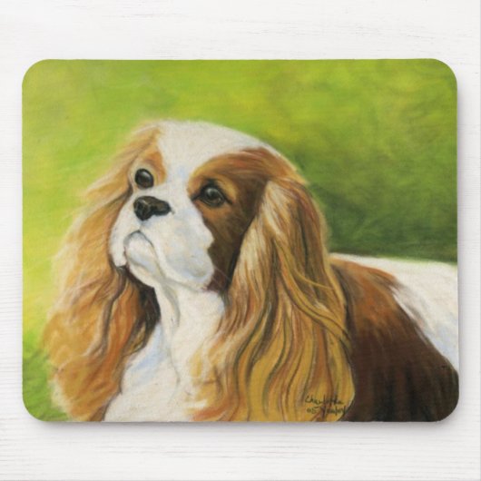 "Unbekümmerter Königcharles Spaniel-" Mousepad (Vorne)