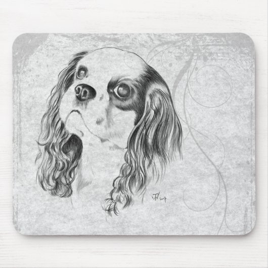 Unbekümmerter Königcharles Spaniel Mousepad (Vorne)