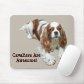 Unbekümmerter Königcharles Spaniel Mousepad (Mit Mouse)