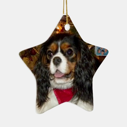 Unbekümmerter Königcharles Spaniel personifizieren Keramikornament (Rechts)