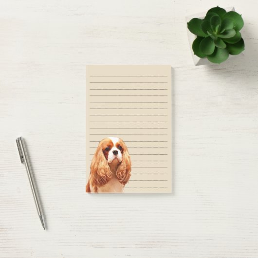 Unbekümmerter Königcharles Spaniel Post-it Klebezettel (Büro)
