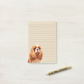 Unbekümmerter Königcharles Spaniel Post-it Klebezettel (Auf Schreibtisch)