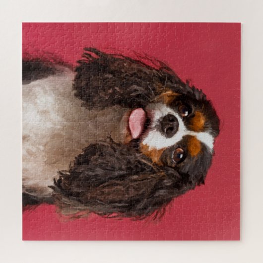 Unbekümmerter Königcharles Spaniel Puzzle (Horizontal)