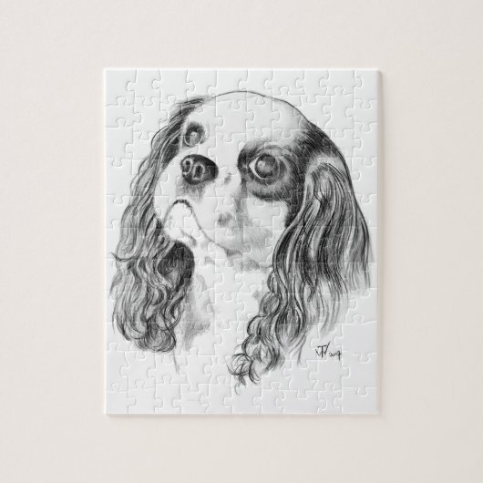 Unbekümmerter Königcharles Spaniel Puzzle (Vertikal)