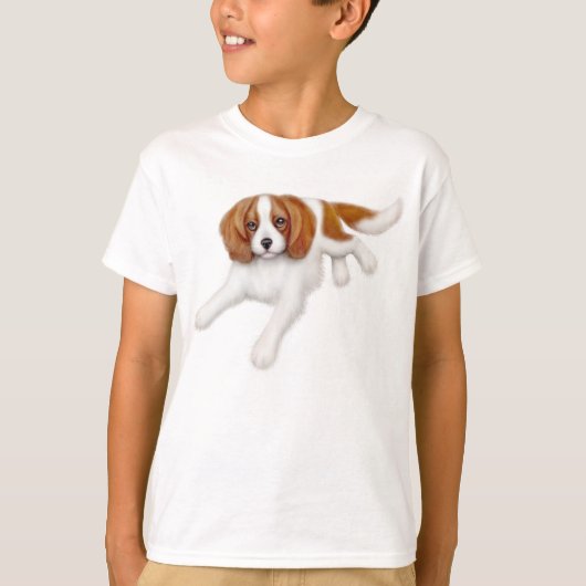 Unbekümmerter Königcharles Spaniel scherzt T - T-Shirt (Vorderseite)