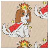 Unbekümmerter Königcharles Spaniel Stoff (Nahaufnahme)