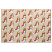 Unbekümmerter Königcharles Spaniel Stoff (Fat Quarter (45,7 x 55,9 cm))