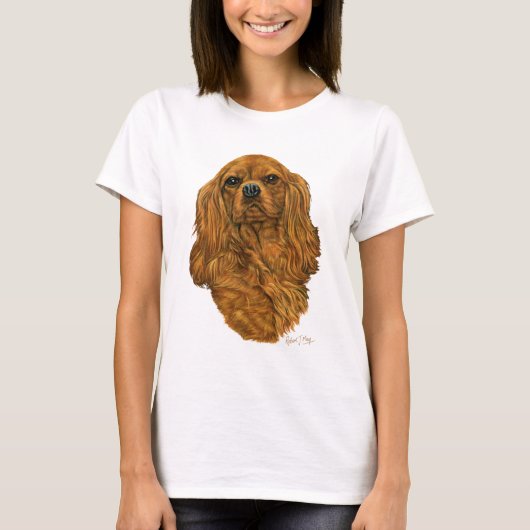 Unbekümmerter Königcharles Spaniel T-Shirt (Vorderseite)