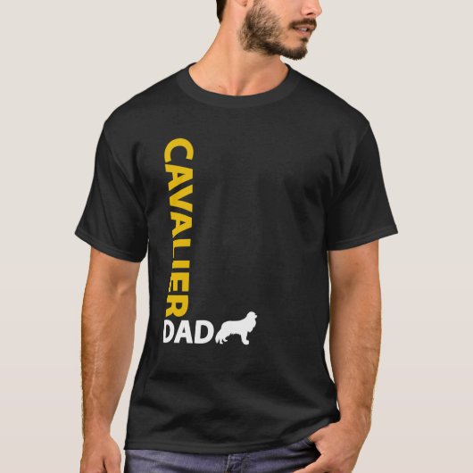 Unbekümmerter Königcharles Spaniel-Vater T-Shirt (Vorderseite)