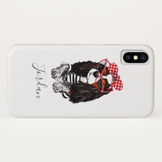 Unbekümmerter Königcharles Spaniel von Paris mit Case-Mate iPhone Hülle (Rückseite (Horizontal))