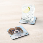 Unbekümmerter Königcharles Spaniel-Welpe Getränkeuntersetzer (Rechte Seite)