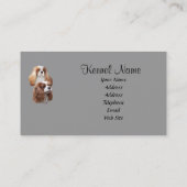Unbekümmerter Königcharles Spaniel-Züchter Visitenkarte (Rückseite)