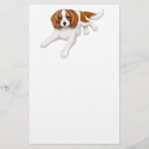 Unbekümmertes Königcharles Spaniel-Briefpapier Briefpapier