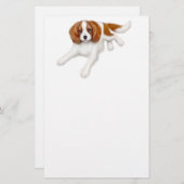 Unbekümmertes Königcharles Spaniel-Briefpapier Briefpapier (Vorne/Hinten)
