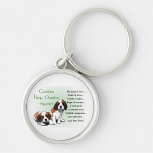 Unbekümmertes Königcharles Spaniel-Erbe der Lieb Schlüsselanhänger