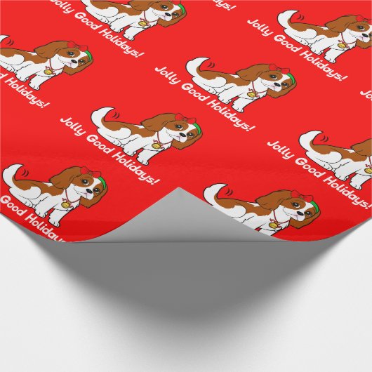 Unbekümmertes Königcharles Spaniel-lustiges gutes Geschenkpapier (Ecke)