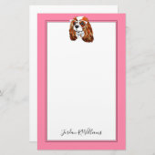 Unbekümmertes Königcharles Spaniel-Porträt | Briefpapier (Vorne/Hinten)