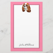 Unbekümmertes Königcharles Spaniel-Porträt | Briefpapier (Vorderseite)