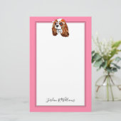 Unbekümmertes Königcharles Spaniel-Porträt | Briefpapier (Stehend Vorderseite)